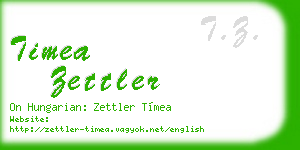 timea zettler business card